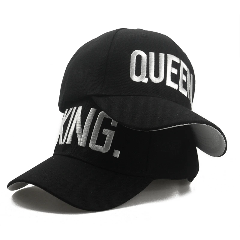 KING QUEEN Baseball Caps Snapback Men Women Visor Dad Bone White Black Couple Lover Hip Hop Sport Gorras Casquette Hats