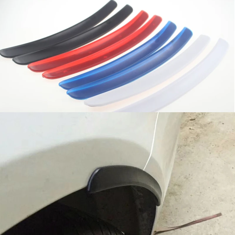 4 Colors Soft Universal Car Fender Flare Arch Sticker Fender Vents Protector Cover For Civic Hyundai Creta IX25 Tucson accessor