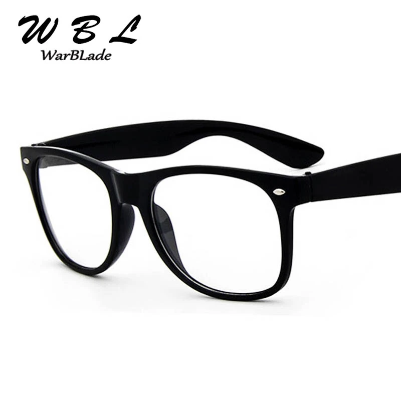 WarBLade 2018 Fake Glasses New Design Crystal Clear Frame Transparent Frame  Eyeglasses Square Eye Spectacle Clear Lens