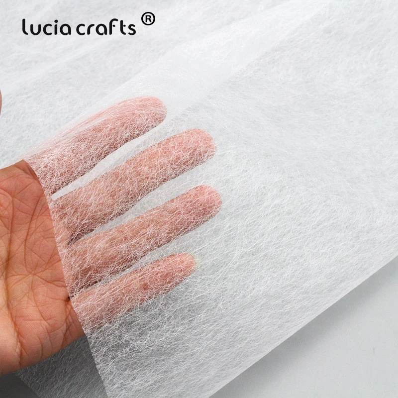 Lucia Crafts Fusible Interlining Nonwoven Fabric Easy Iron On Fabric Double Faced Adhesive For Clothes  R0113