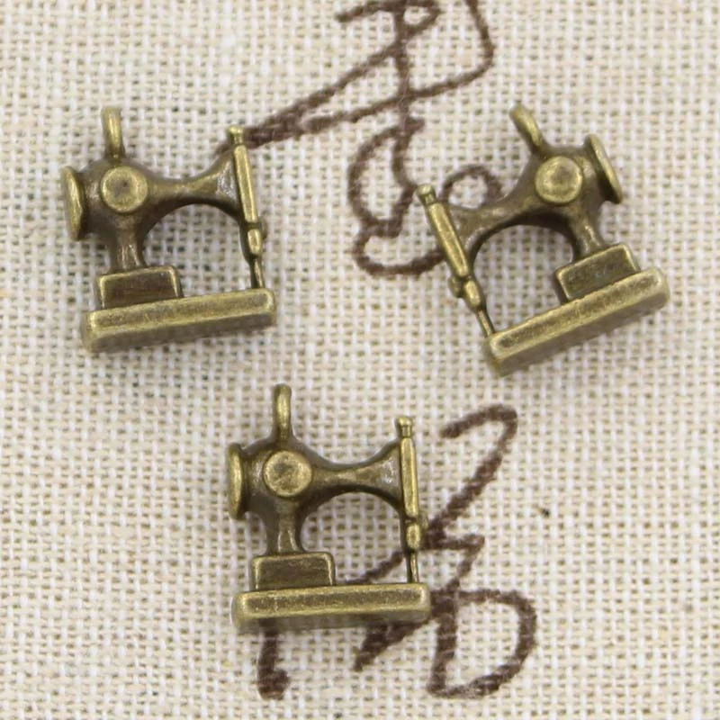 8pcs Charms Sewing Machine 15x12mm Antique Making Pendant fit,Vintage Tibetan Bronze Silver Color,DIY Handmade Jewelry