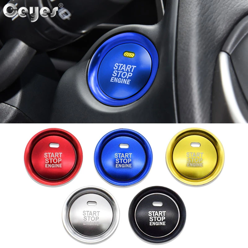Ceyes Car Styling Sticker Accessories Fit For Mazda 3 BM BN 6 GJ1 GL CX4 CX5 CX 5 Axela CX3 Atenza Engine Start Button Auto Ring