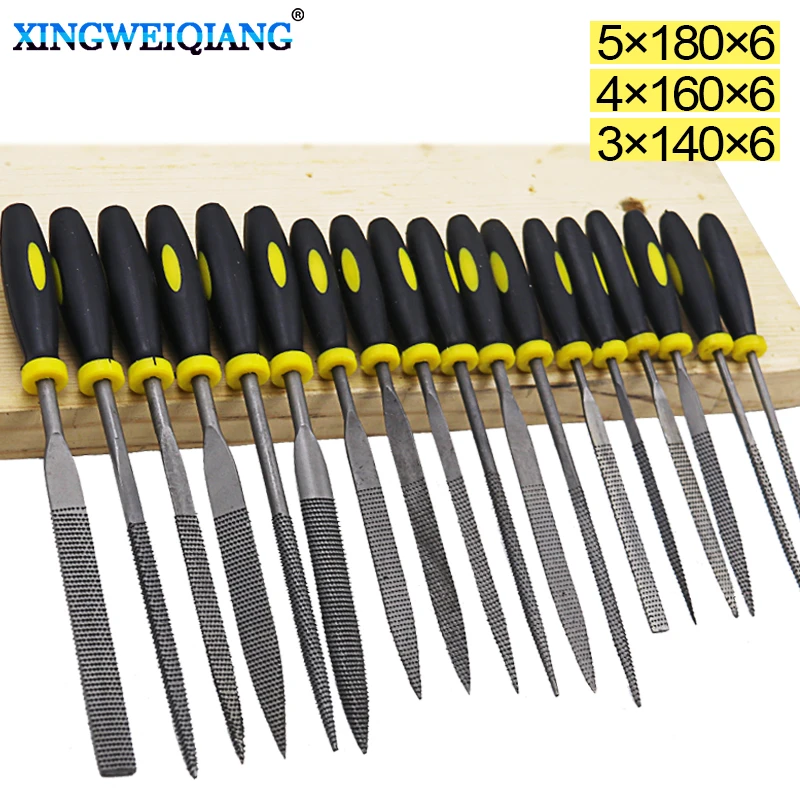 6pcs Mini Wood Rasp Assorted Files Set Carpentry Filing Tool 5x180mm 4x160mm 3x140mm