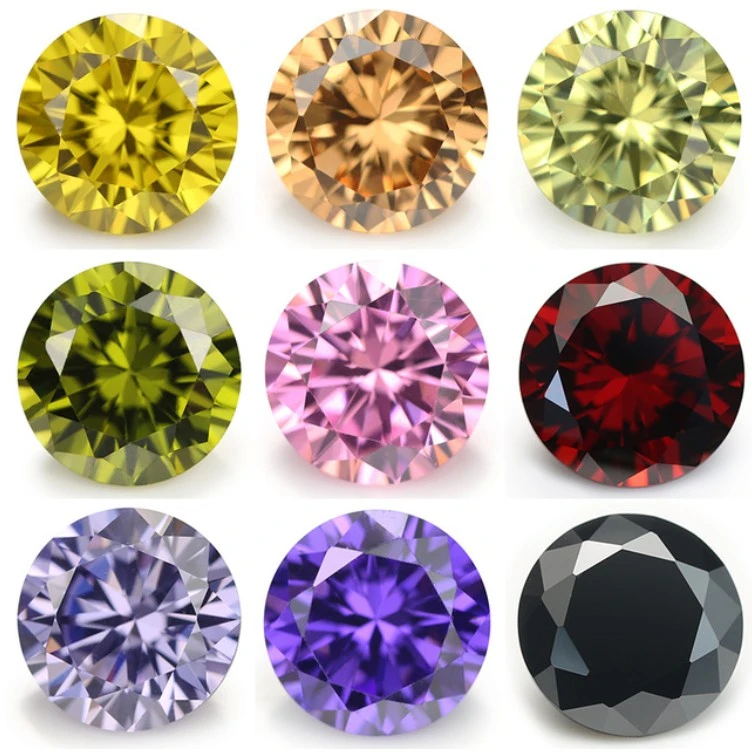 100pcs 0.8~3.5 AAAAA Round Brilliant Shape White , Voilet,Olive , Purple, Black, Pink Cubic Zirconia Stone Loose cz Small sizes