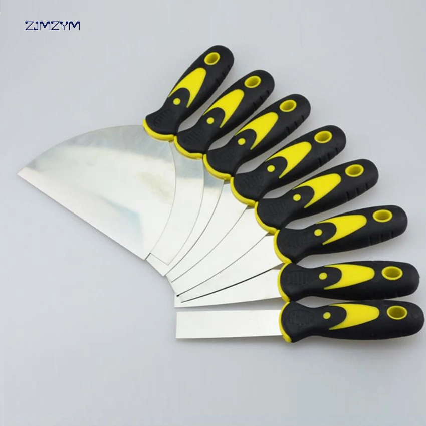 5 inch Putty Knife 1pcs Scraper Blade Scraper Shovel Carbon Steel Plastic Handle Wall Plastering Knife Hand Tool 215x125mm