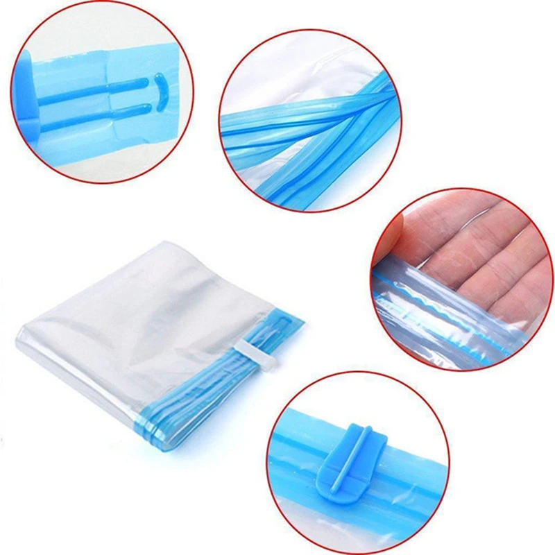 Hand Roll   Transparent Foldable Compressed Compression Vacuum Bag Home Clothes Plastic Storage Bag Space  Saving Seal Bags