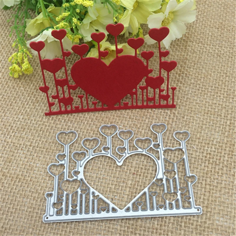 Heart Metal Cutting Dies Stencil Scrapbooking Photo Album Card Paper Embossing Craft DIY