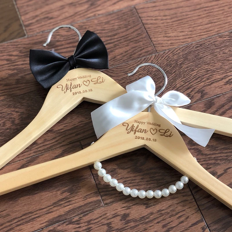 CUSTOM Wedding Hanger with date, Bridal Hanger, Personalized wedding Hanger Custom Made Bridal Shower Gift