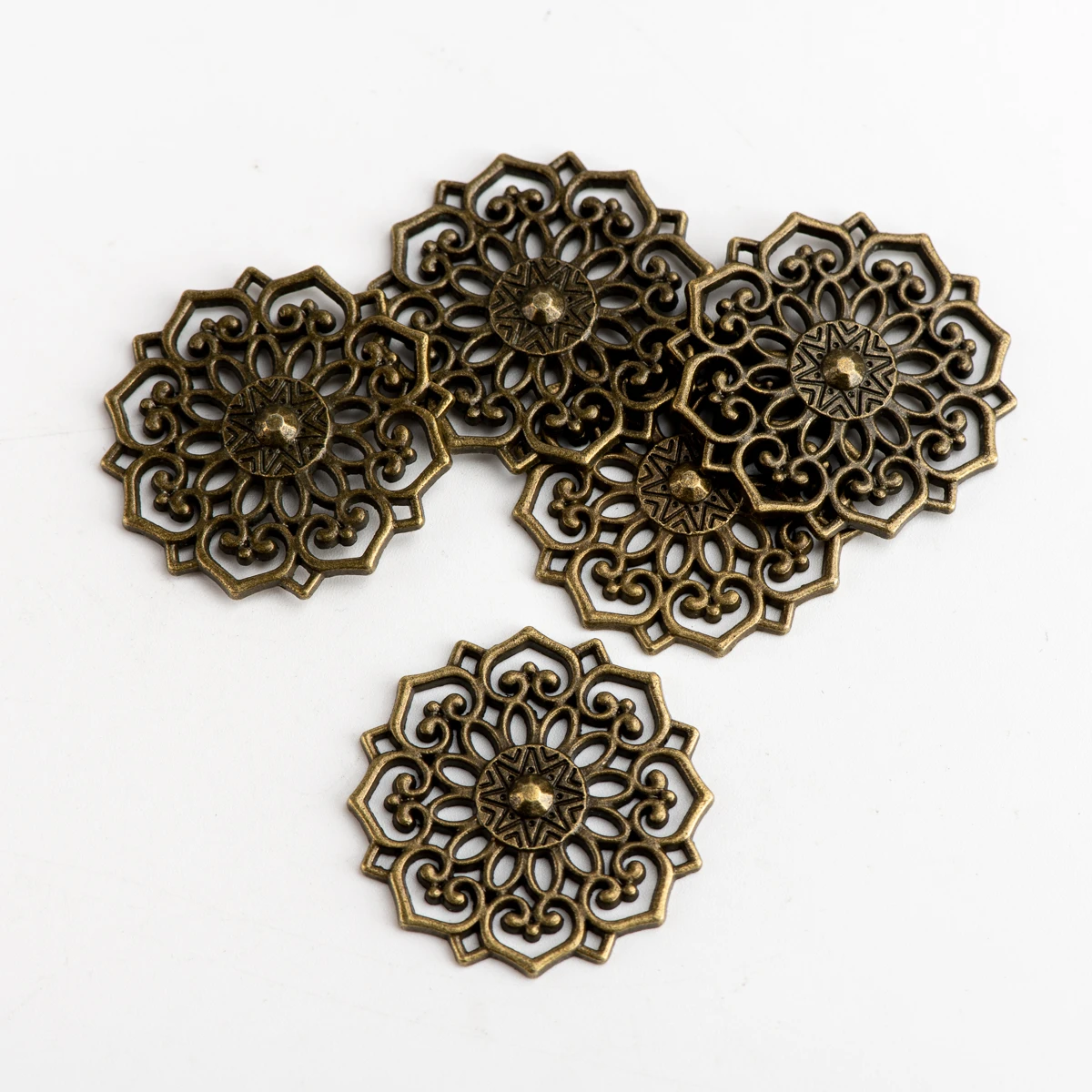No Fade Flower DIY Alloy Pendant Needlework Accessories Charms Jewelry Findings & Components For Jewelry Making #JY222