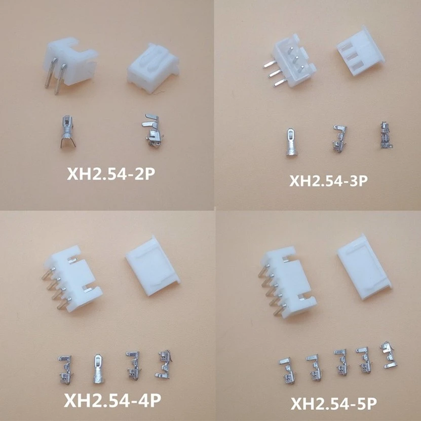 20sets XH2.54 2P 3P 4P 5P 6P 7P 8P 9P 10P 12P Connector 2.54mm XH 90 angle Header + Housing + Terminal for PCB Car