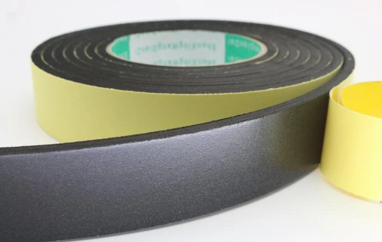 5MM 8MM 10MM thickness Strong adhesion EVA black sponge foam rubber tape anti-collision seal strip