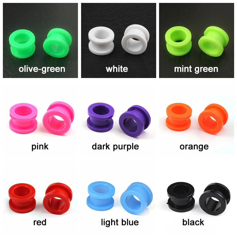 Casvort cheap acrylic screw ear gauges plugs and tunnels piercing stretchers earrings tunnels jewelry pair selling 2pcs lot