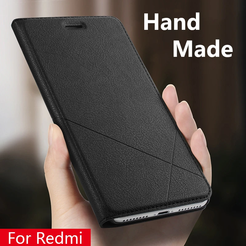 Hand Made For Xiaomi Redmi note 8 7 6 5 4x 5a Redmi 5 Plus K20 7 6a 6 Pro Y1 3s 4 pro 4a 5a Leather Case PU Flip Cover Card Slot