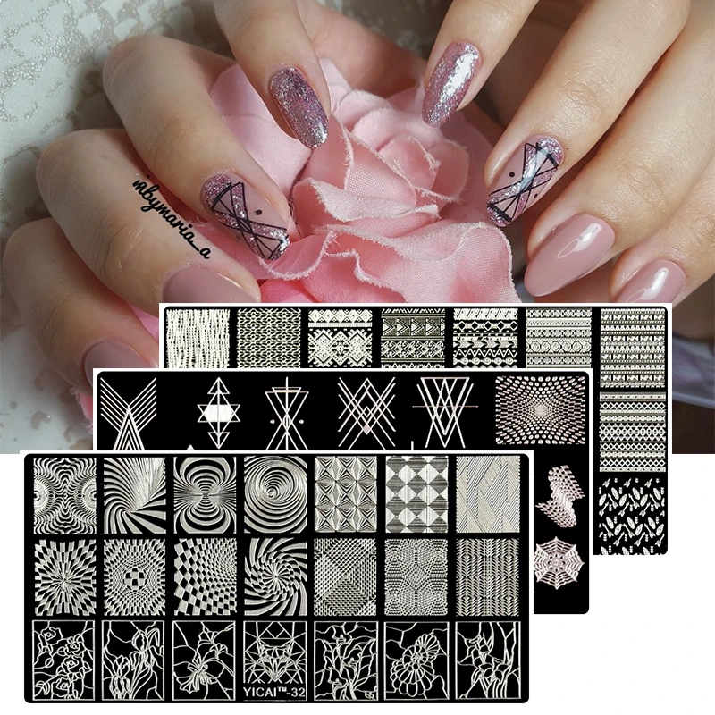 MAFANAILS Christmas Nail Stamping Template Geometry&Lace Flower 40Pattern Nail Stamp Polish Image 6.5*12.5cm Nail Stamping Plate