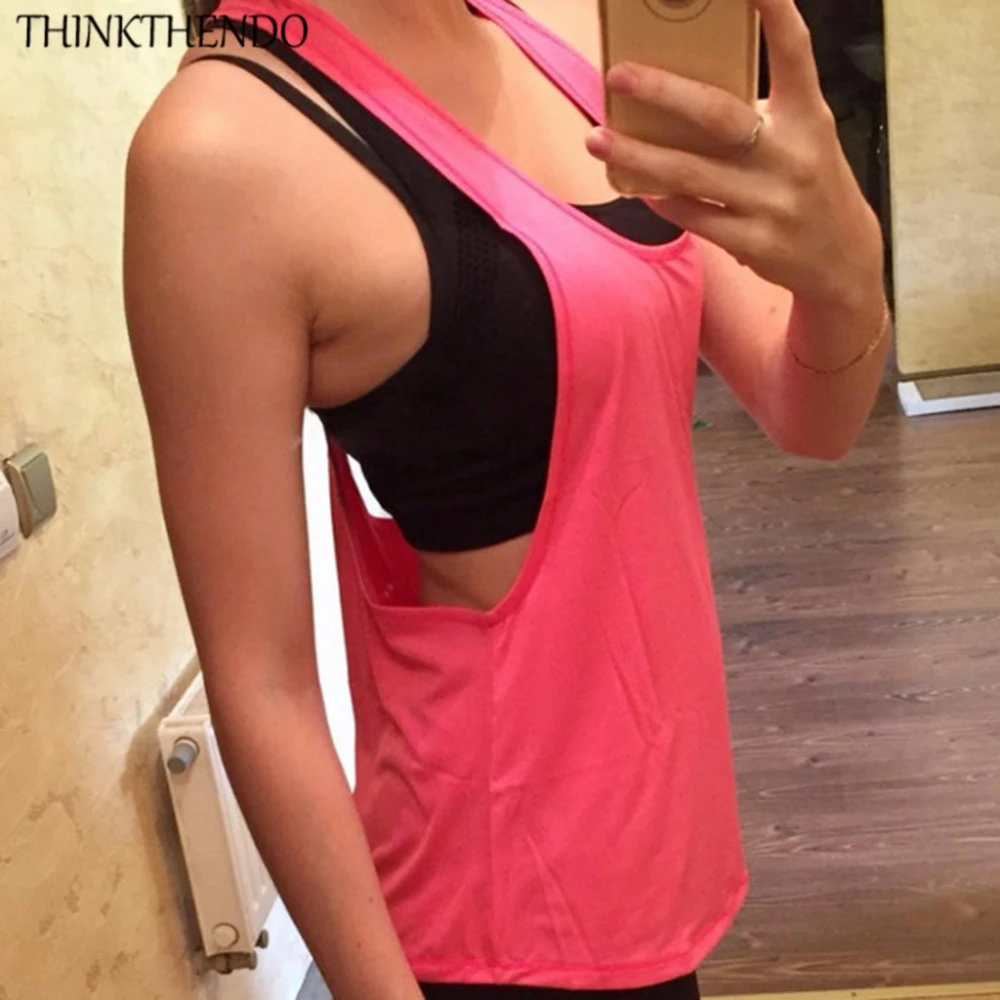 1Pc Women Fitness Sports Tank Top Seamless Blouse Stretch Vest GYM Workout Shirt UNS-OKLE