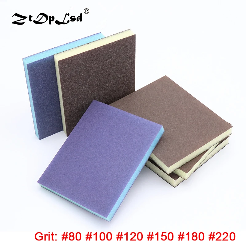 ZtDpLsd 1Pcs High Quality Polishing Sanding Sponge Block Pad Set Sandpaper Assorted Grit Abrasive Tools Sandpaper Sanding Discs