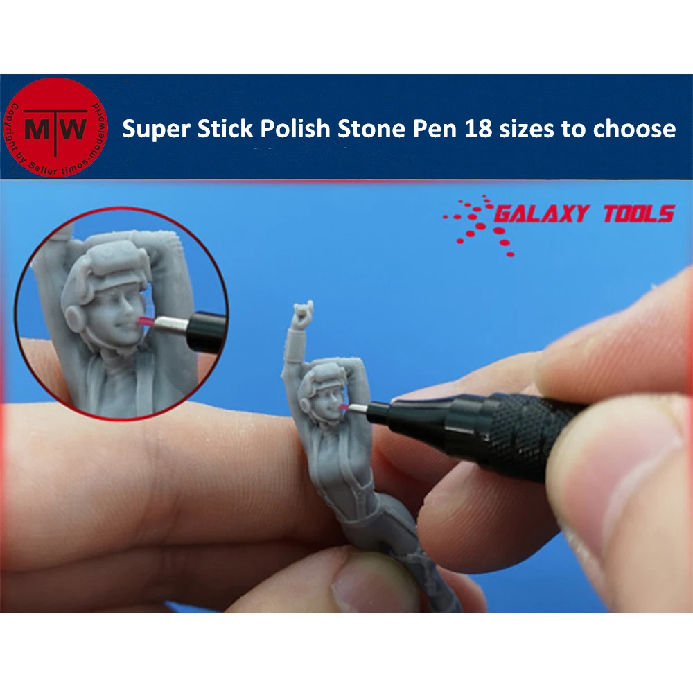 GALAXY Tools Modeler's Super Stick Polish Stone Pen Model Polishing Grinding Rod Precision Improvement