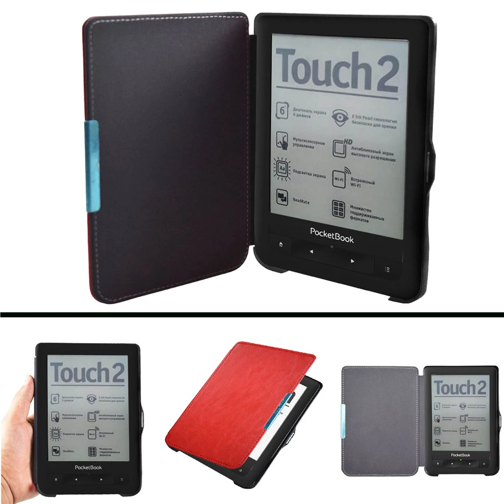 PB 622 623 Advanced pu leather Cover Case for Pocketbook 622 623 Touch 1 2 eReader Flip folio book Cover magnet closured Case