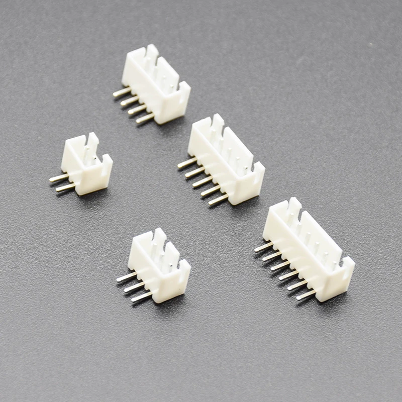 50PCS/Lot XH2.54 Right Angle Pin Header Connector 2P 3P 4P 5P 6P  2.54mm Pitch XH For PCB JST