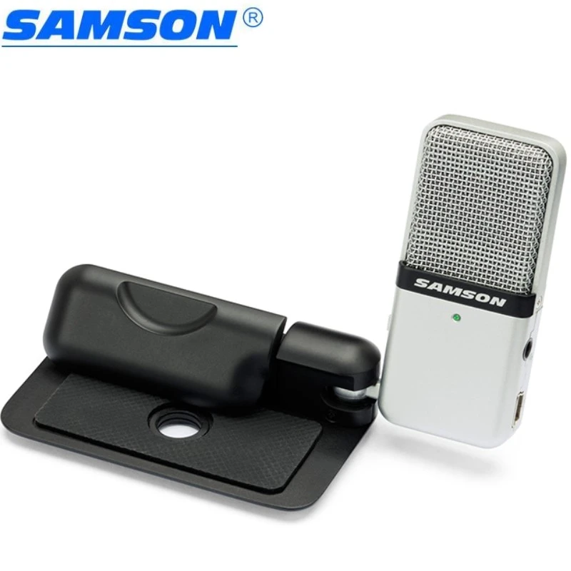 Original Samson Go Mic clip type Mini Portable Recording Condenser Microphone with USB Cable Carrying Case for computer