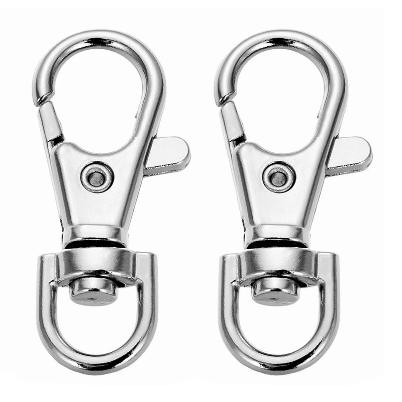 20pcs Classic Keychain Swivel Lobster Clasp Clips Hook Key Chain Handbag Strap Llavero Split Key Ring For Bag Belt Keychains