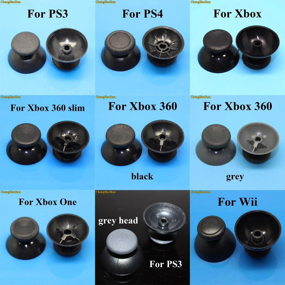 2pcs Analog Joystick  Stick grip Cap for PS2 PS3 PS4 pro slim PS5 Xbox 360 Xbox Series S One S X gamepad Controller handle
