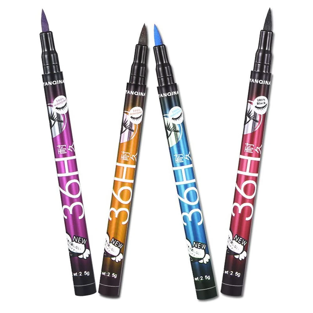 1PC Waterproof Liquid Eyeliner Makeup Beauty Cosmetic Eye Liner Pencil Pen Portable Tools Accessories Brown/Purple/Black/Blue