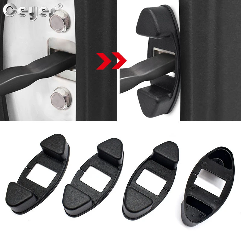 Ceyes Car Styling Door Lock Stopper Limiting Covers For Toyota Rav4 Land Cruiser Corolla Chr Yaris LC200 Buckle Car Accessories