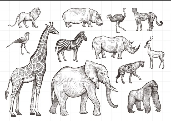 Animal world Transparent Clear Silicone Stamp/Seal for DIY scrapbooking/photo album Decorative clear stamp