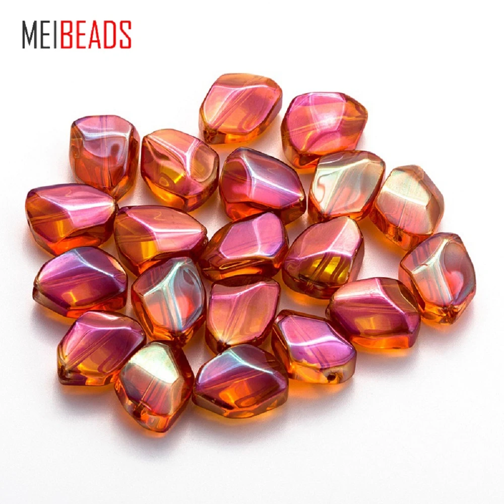 MEIBEADS 20pcs/lot Colorful Crystal Irregular Shape Beads For Accessories Bracelet DIY Fashion Jewelry Making EY6072