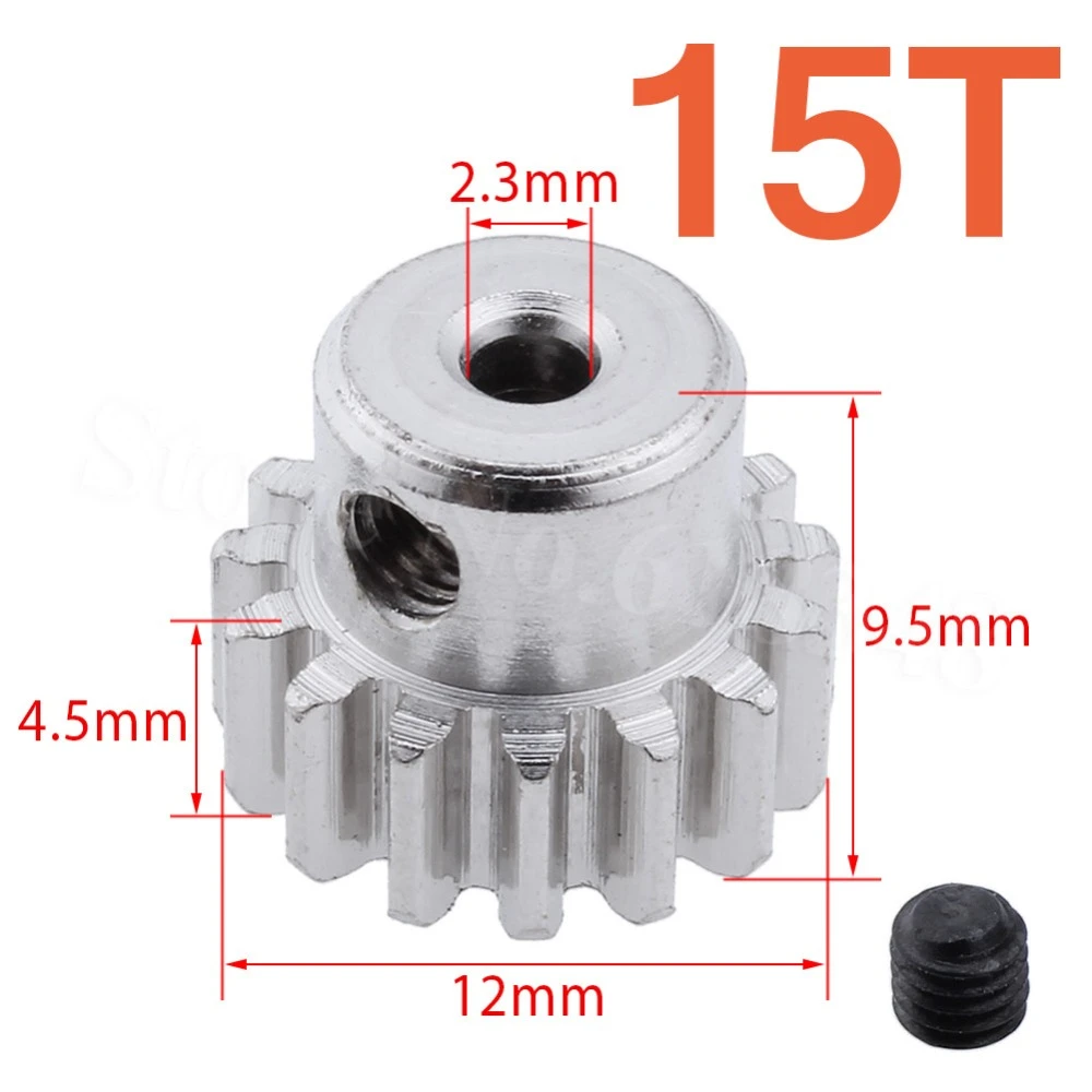 Steel Metal Motor Pinion Gear 15T Teeth For RC 1/18 WLtoys A959-B A969-B A979-B K929-B Car Accessories