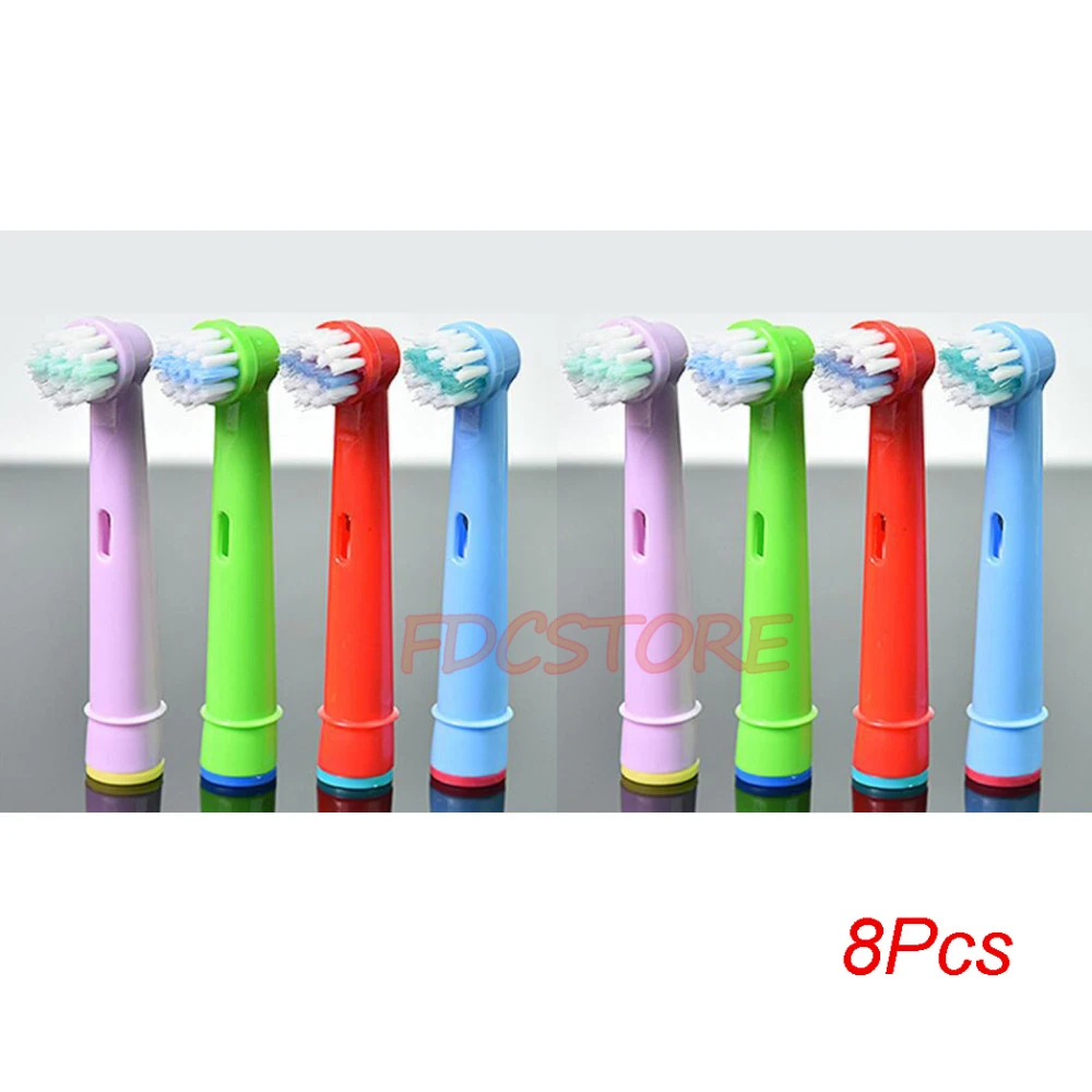 8pcs Replacement Kids Children Tooth Brush Heads For Oral-B Electric Toothbrush Fit Advance Power/Pro Health/Triumph/3D Excel