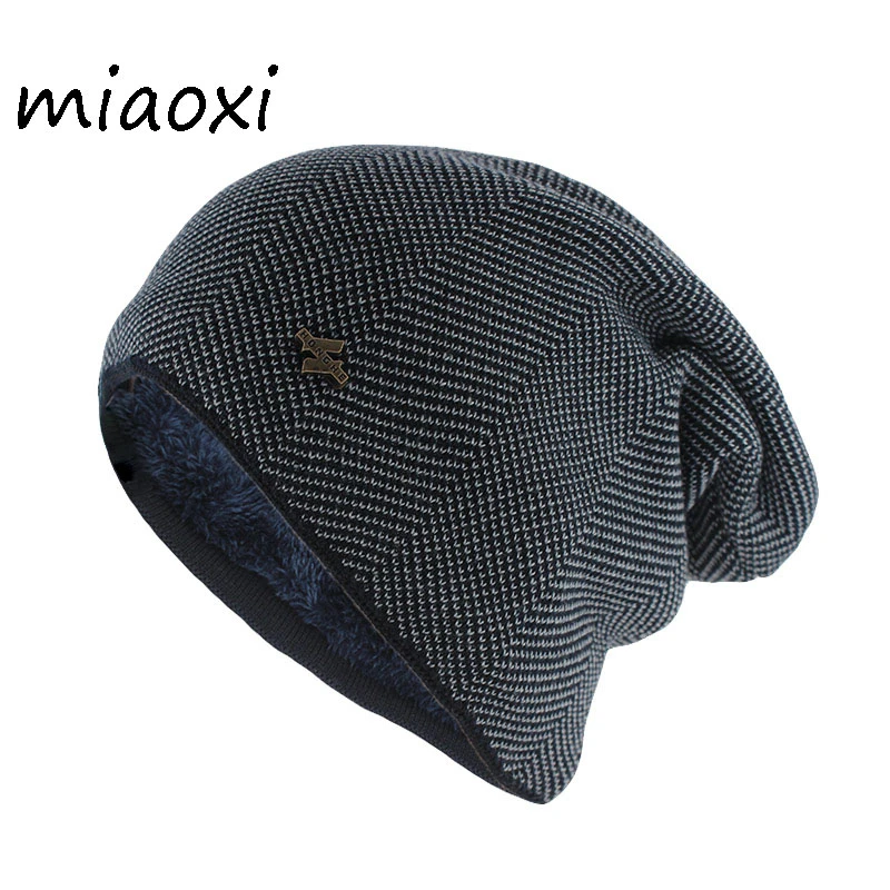 New Fashion Adult Men Winter Warm Hat For Unisex Knitted Casual Beanies Skullies Cotton Wool Hats Brand Outdoor Solid Gorros