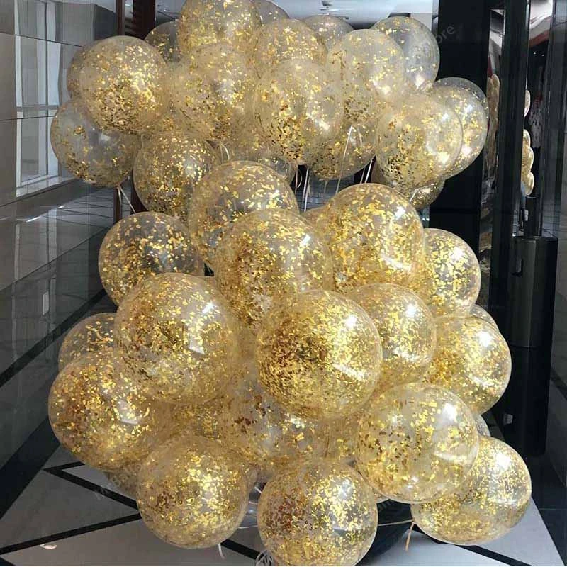 5pcs/lot Shining Confetti Balloon aby Shower Latex Balloons Birthday Party Decorations Adult Wedding Inflatable Ball