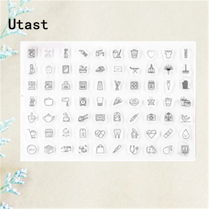 Daily Life Logo Clear Silicone Stamps /Transparent Rubber Stamp for DIY Scrapbooking /Photo Album Decorative Craft Making