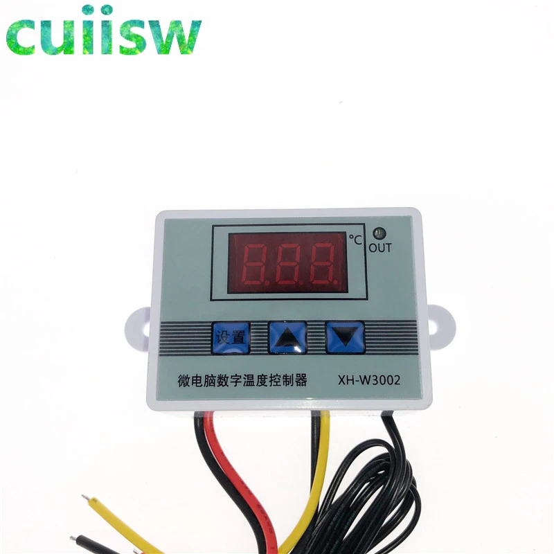 XH-W3002 220V /12V Digital LED Temperature Controller 10A Thermostat Control Switch Probe with waterproof sensor W3002