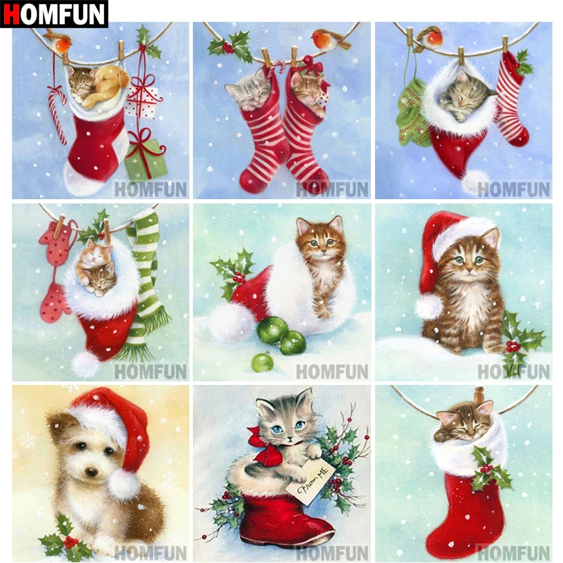 HOMFUN Christmas Gift Full Square/Round Drill 5D DIY Diamond Painting 3D Embroidery Cross Stitch 5D Home Decor A14453