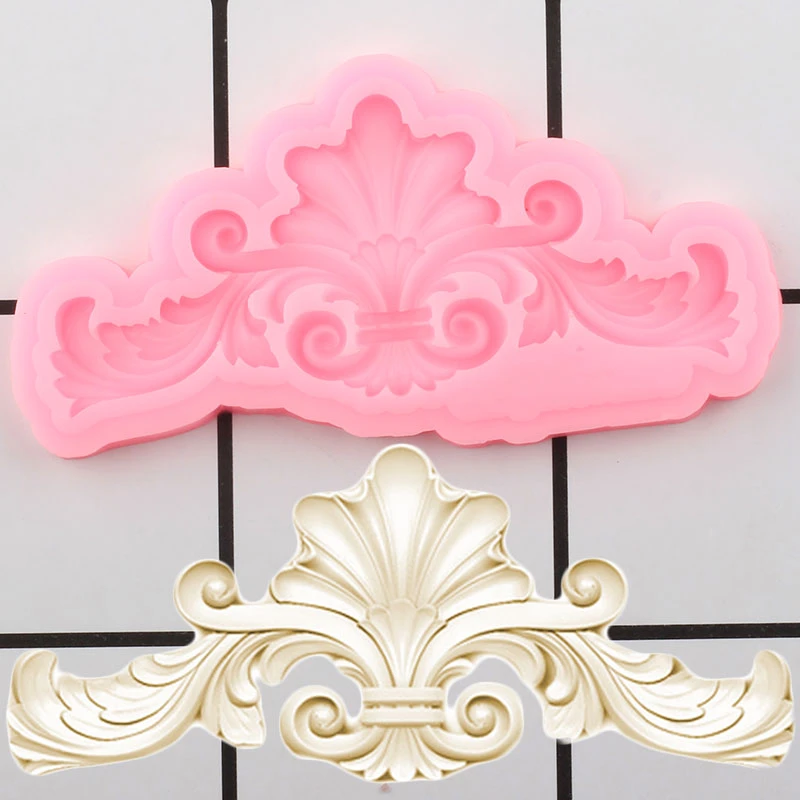 Sugarcraft Flower Silicone Mold Scroll Relief Cake Border Fondant Molds Cake Decorating Tools Candy Chocolate Gumpaste Moulds