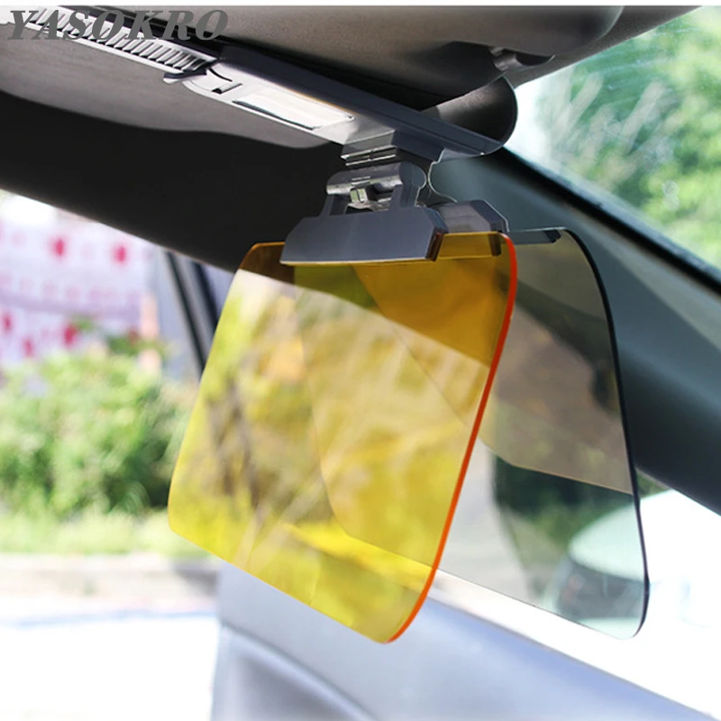 Car Sunshade Day and Night Sun Visor Anti-dazzle Goggles Clip-on Driving Vehicle Shield for Clear View Visor