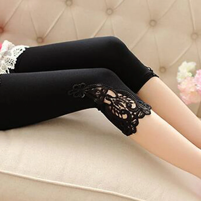 Summer Leggings XS-7XL Plus Size Leggings Women Cotton Short Lace Leggings Size 7XL 6XL 5XL 4XL 3XL XXL XL L M S