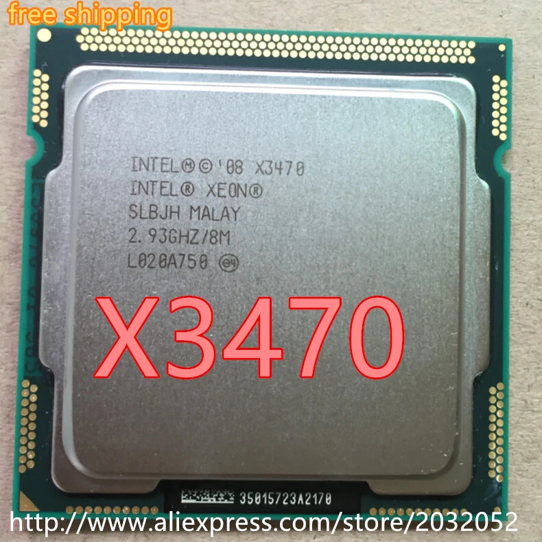 lntel X3470 Quad Core 2.93GHz LGA 1156 95W 8M Cache Desktop CPU equal i7 870 scrattered pieces (working 100% Free Shipping)