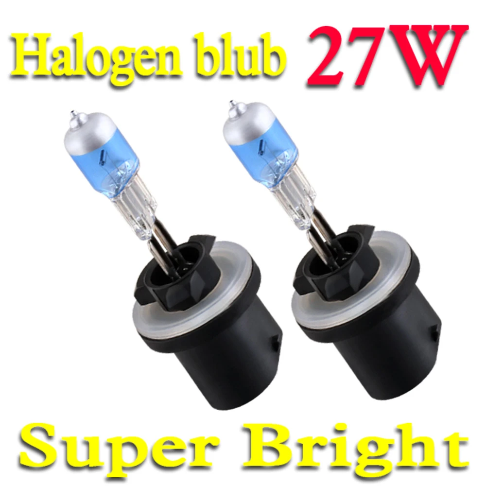 2pcs 880 890 PGJ13 Super Bright White Fog Halogen Bulb Hight Power 27W Car Head Lamp Light 12V H27W/1 Yellow Amber