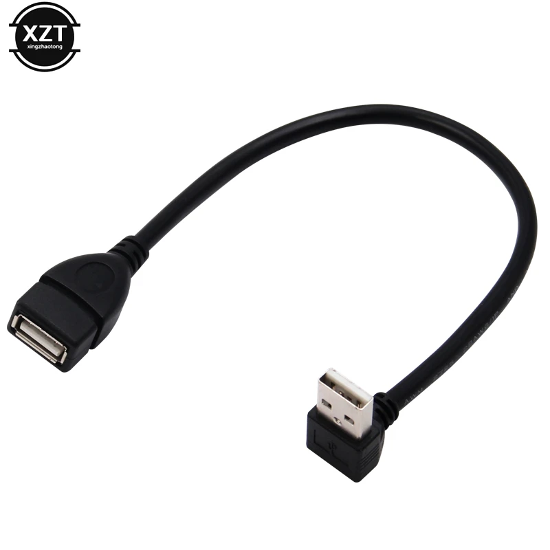 USB 2.0 A Male to Female 90 Angled Extension Adaptor cable USB2.0 right/left/down/up cord Adapter cable hot sale high quality