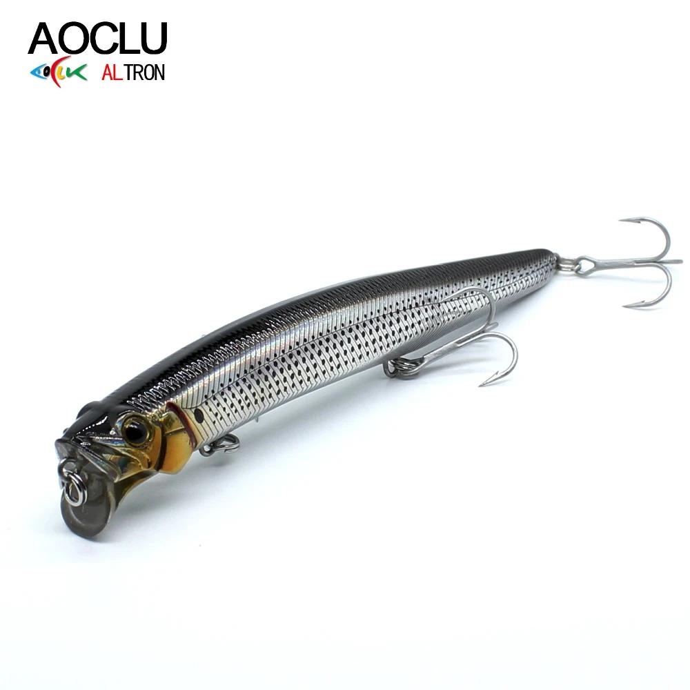 AOCLU Jerkbait lures wobblers 13cm 21g Hard Bait Minnow Popper fishing lure With Magnet Bass Fresh 4# VMC hooks free shipping