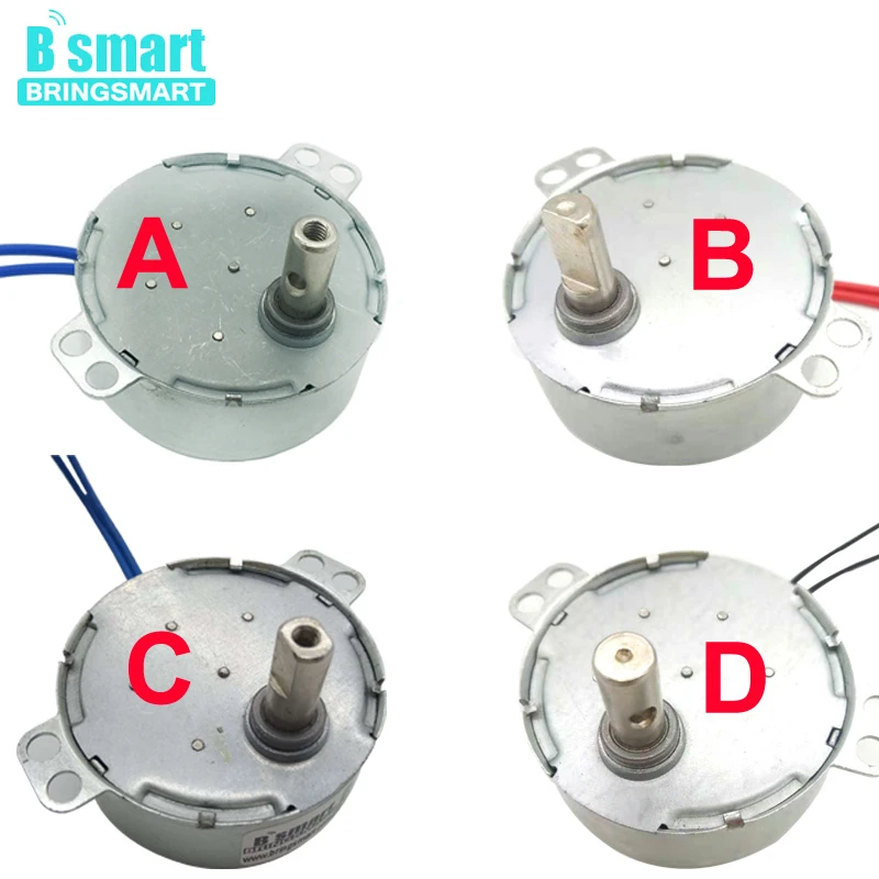 Permanent Magnet Synchronous Motor 0.9 To 70RPM AC 5V To 240V CW CCW Four Types Of Shaft For Fan Motor Induction Cooker