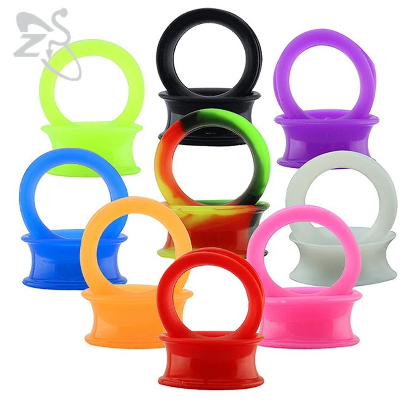 3-25mm Silicone Flexible Ear Plugs and Tunnels Double Flared Ear Tunnel Plug Gauges Kit Piercing Body Jewelry Ear Stretching