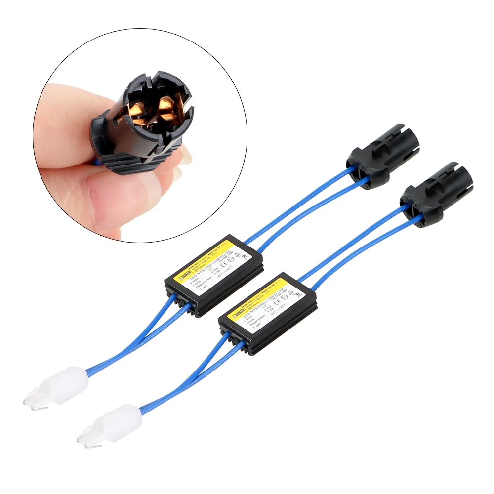 LEEPEE OCB Load Resistor Car LED Decoder T10 12V 2Pcs Car Lights NO Error Canbus Cable Warning Canceller Decoder