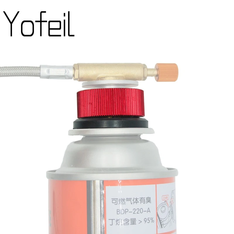 Yofeil outdoor Camping Hiking Stove Adaptor Conversion Split Type Gas Furnace Connector Cartridge Tank Adapter