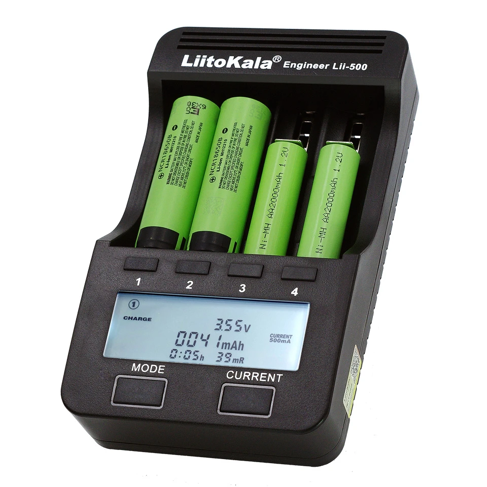 Liitokala Lii-500 S1 S2 Lii-PD4 LCD Battery Charger, 3.7V 18650 20700B 20700 10440 14500 26650 AA NiMH Lithium Battery