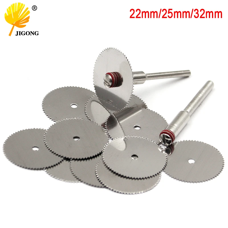 Cutting Discs Rotary Tools Cutting wheel for Dremel Tools Accessories 10pcs dremel Discs with 2pcs Mandrels 22mm 25mm 32mm